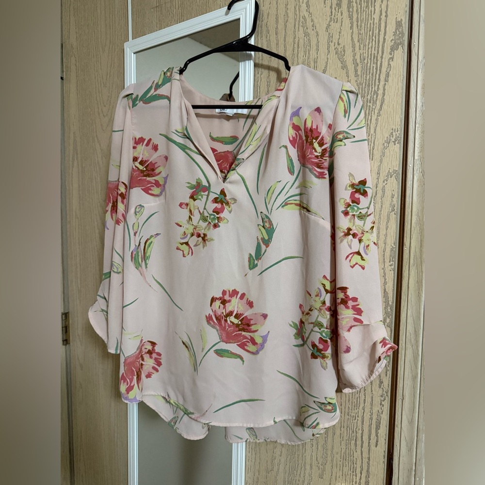 Pink Floral Blouse